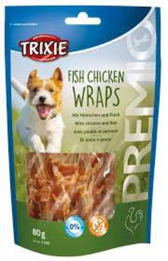 تشویقی سگ تریکسی Fish Chicken Wraps